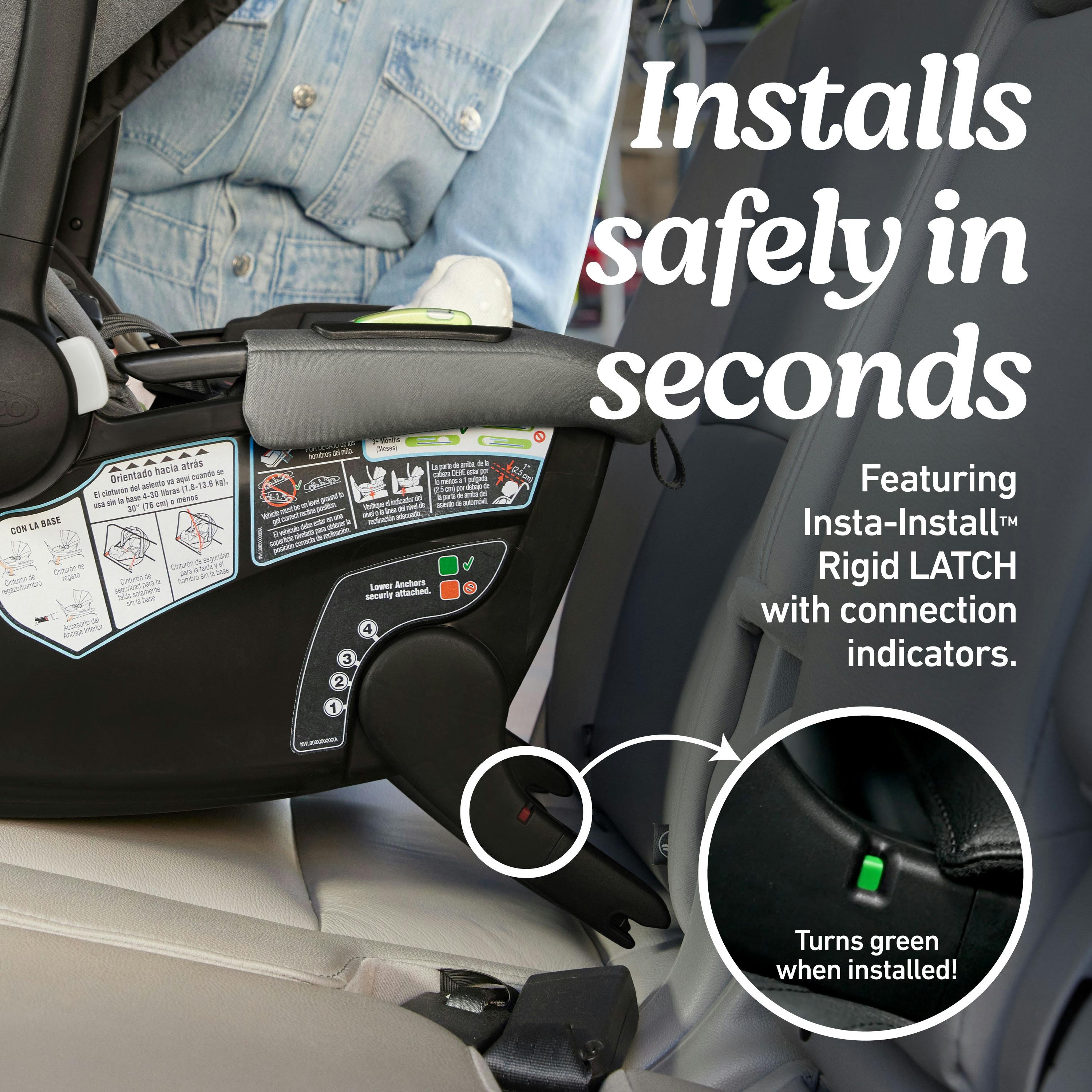 GoMax™ Baseless Infant Car Seat ft. Insta-Install™ Rigid LATCH