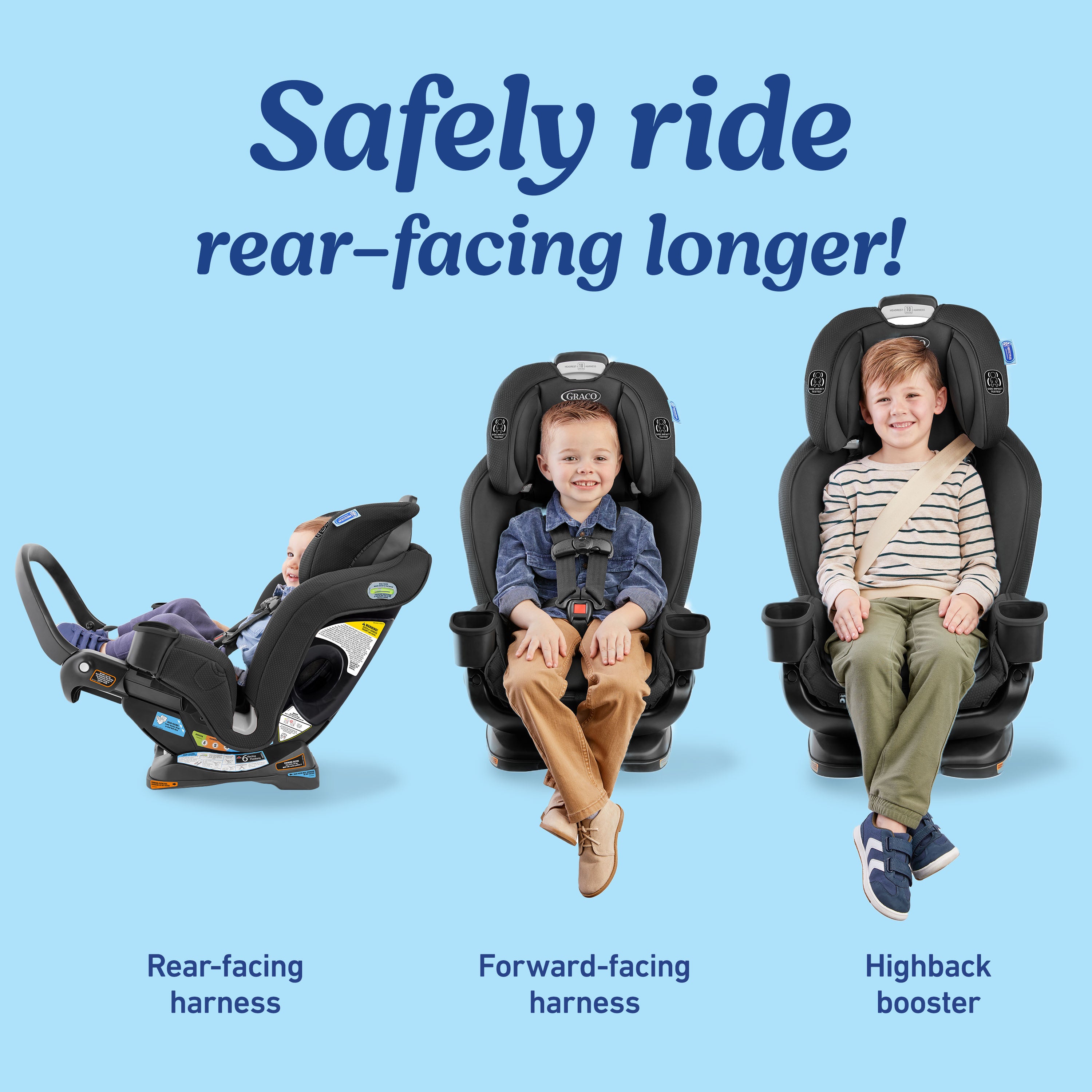 Extend2Fit® 3-in-1 Car Seat featuring Anti-Rebound Bar