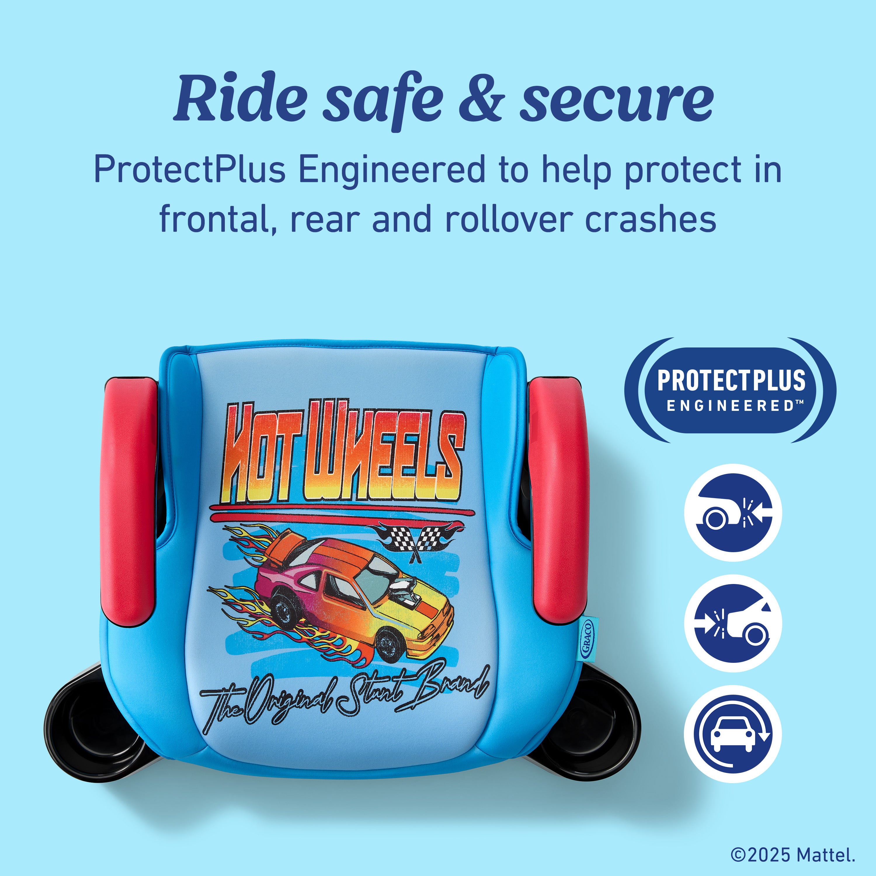 Hot Wheels x Graco® Turbobooster® 2.0 Backless Booster Seat