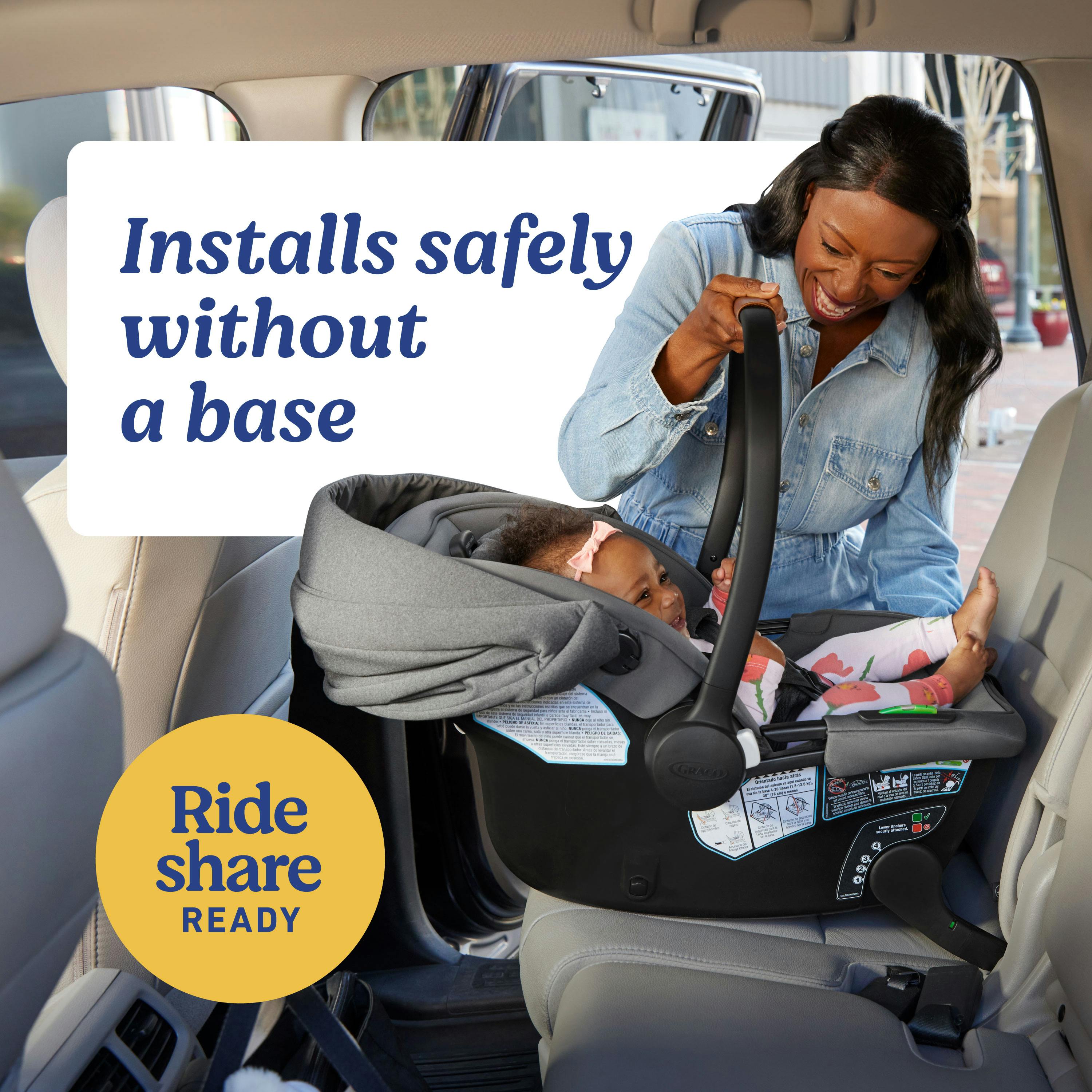 GoMax™ Baseless Infant Car Seat ft. Insta-Install™ Rigid LATCH